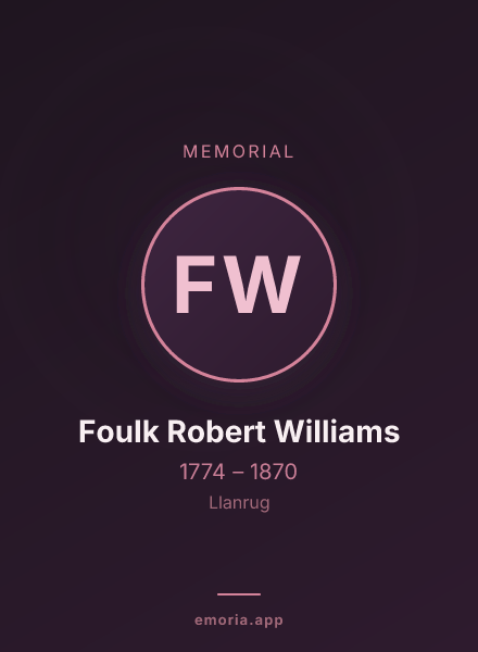 Memorial portrait of Foulk Robert Williams