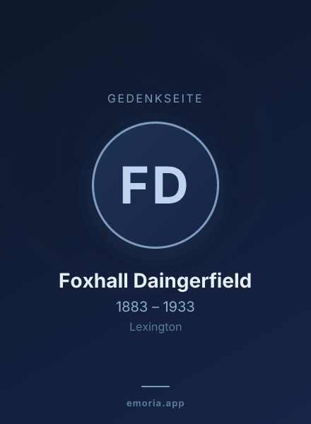 Gedenkportrait von Foxhall Daingerfield