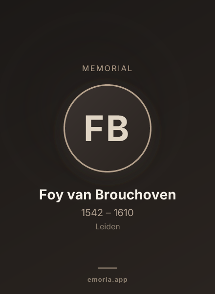Memorial portrait of Foy van Brouchoven