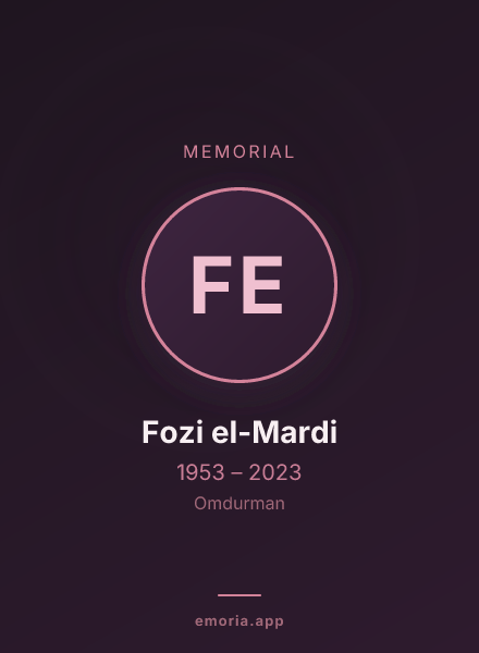 Memorial portrait of Fozi el-Mardi