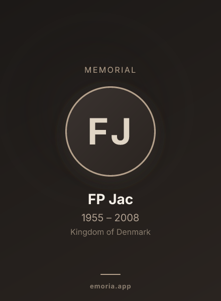 Memorial portrait of FP Jac