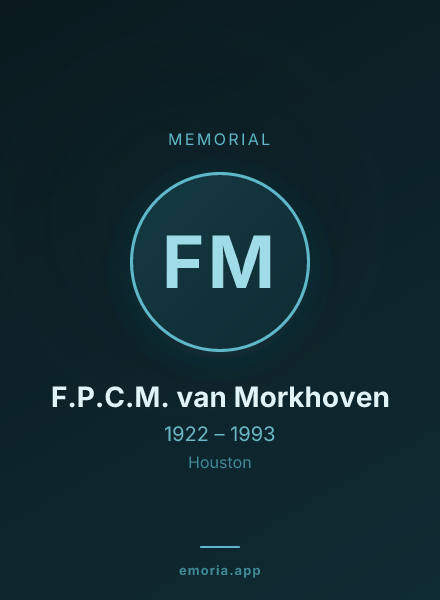 Memorial portrait of F.P.C.M. van Morkhoven