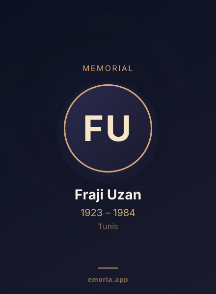 Memorial portrait of Fraji Uzan