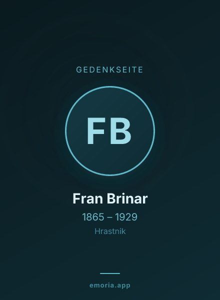Gedenkportrait von Fran Brinar