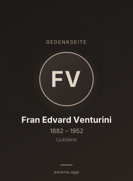 Gedenkportrait von Fran Edvard Venturini