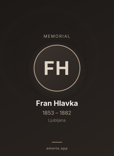 Memorial portrait of Fran Hlavka