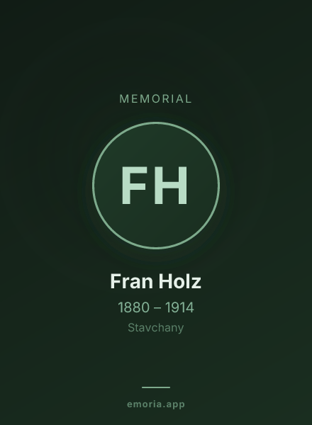 Memorial portrait of Fran Holz