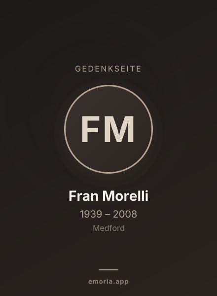 Gedenkportrait von Fran Morelli