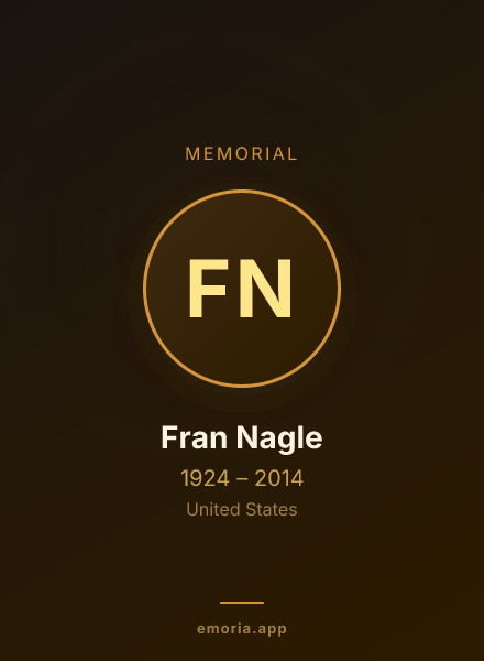 Memorial portrait of Fran Nagle