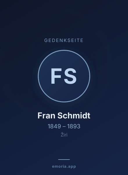 Gedenkportrait von Fran Schmidt