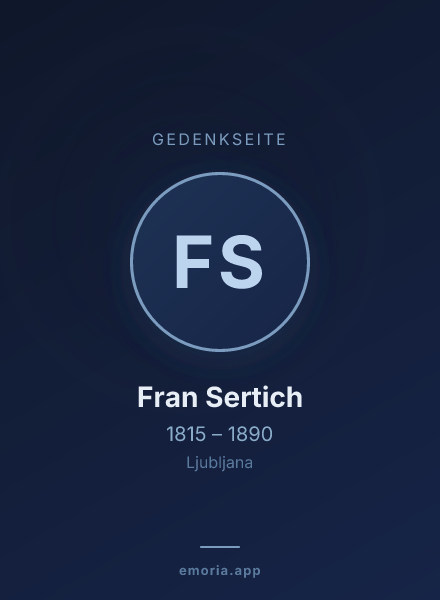 Gedenkportrait von Fran Sertich