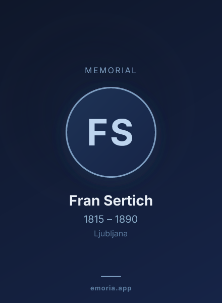 Memorial portrait of Fran Sertich