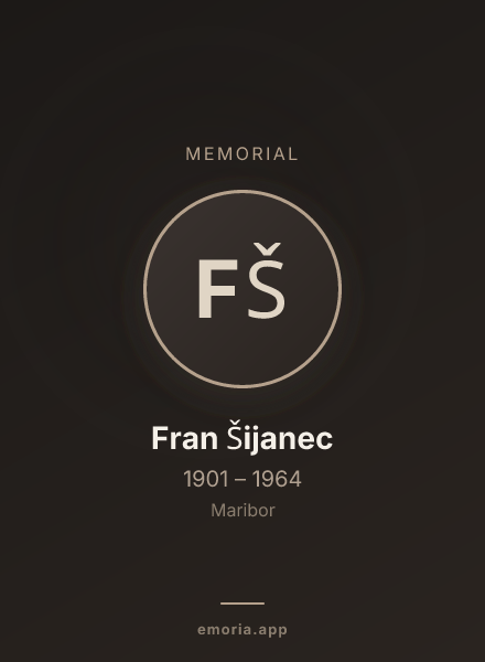 Memorial portrait of Fran Šijanec