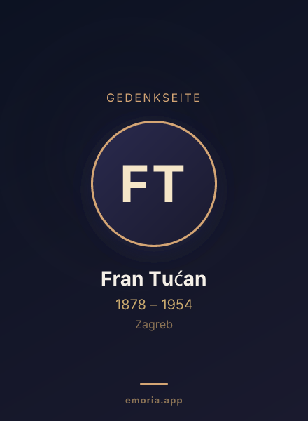 Gedenkportrait von Fran Tućan