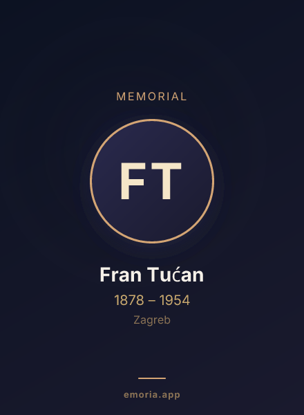 Memorial portrait of Fran Tućan