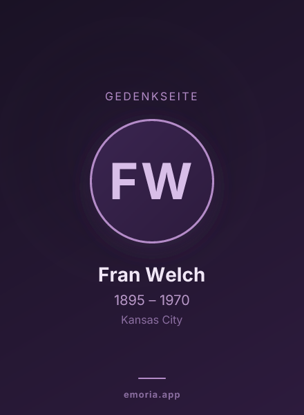 Gedenkportrait von Fran Welch