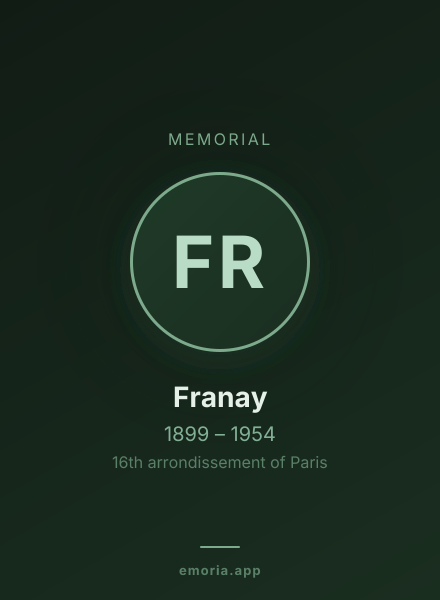 Memorial portrait of Franay