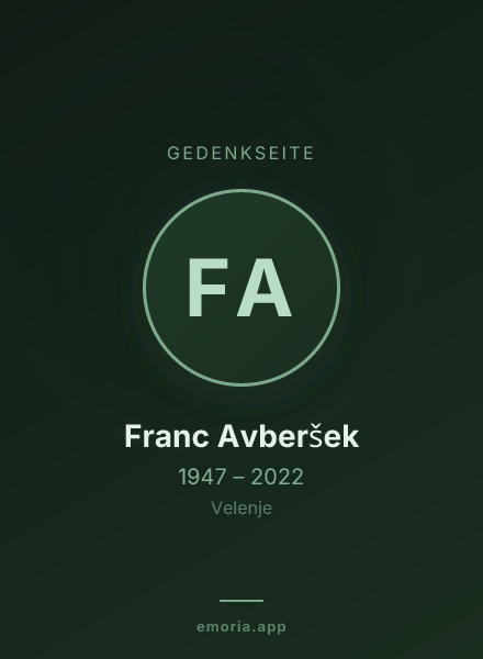 Gedenkportrait von Franc Avberšek
