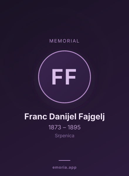 Memorial portrait of Franc Danijel Fajgelj