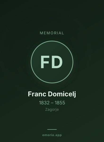 Memorial portrait of Franc Domicelj