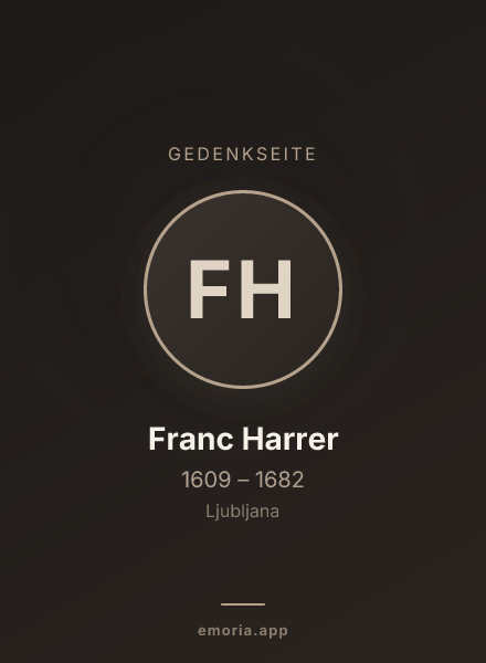 Gedenkportrait von Franc Harrer