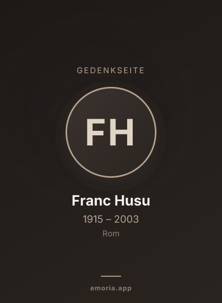 Gedenkportrait von Franc Husu