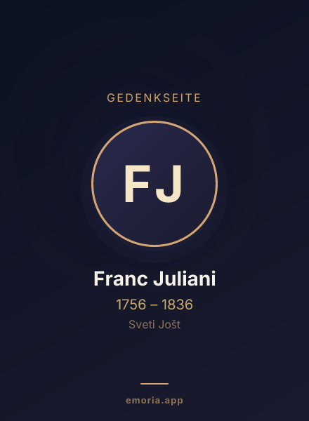 Gedenkportrait von Franc Juliani