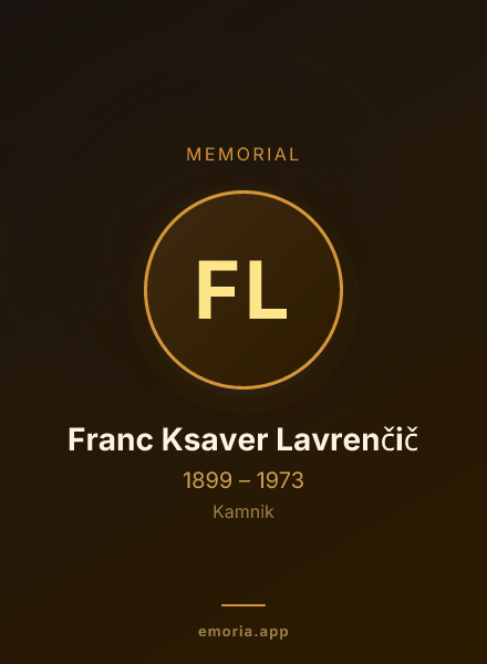 Memorial portrait of Franc Ksaver Lavrenčič
