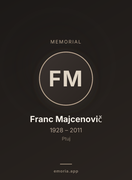 Memorial portrait of Franc Majcenovič
