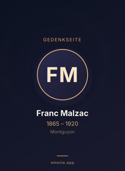 Gedenkportrait von Franc Malzac