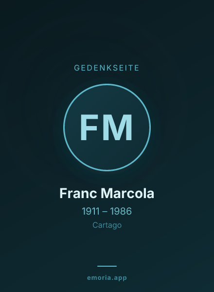 Gedenkportrait von Franc Marcola