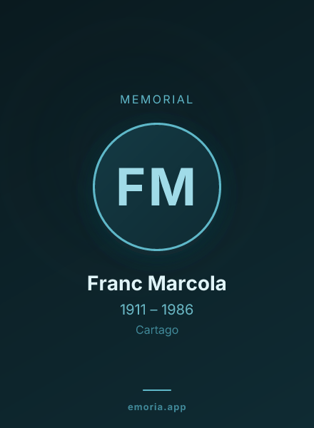 Memorial portrait of Franc Marcola
