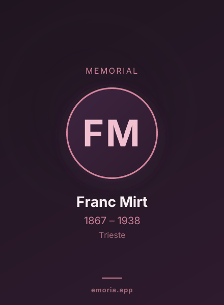 Memorial portrait of Franc Mirt