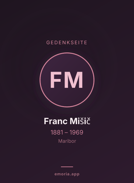 Gedenkportrait von Franc Mišič