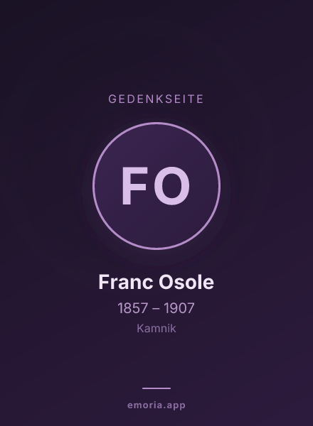 Gedenkportrait von Franc Osole