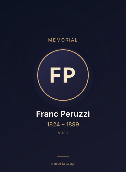 Memorial portrait of Franc Peruzzi