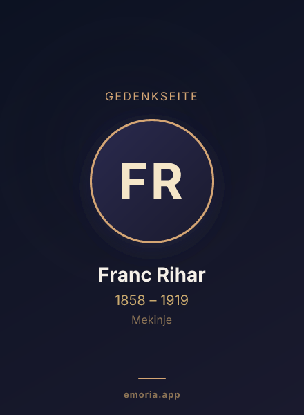 Gedenkportrait von Franc Rihar