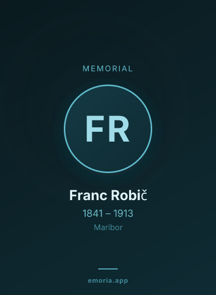 Memorial portrait of Franc Robič