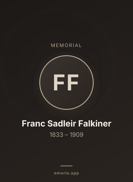 Memorial portrait of Franc Sadleir Falkiner