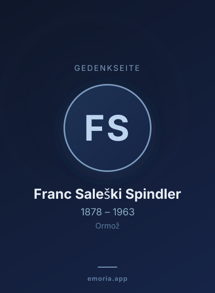 Gedenkportrait von Franc Saleški Spindler