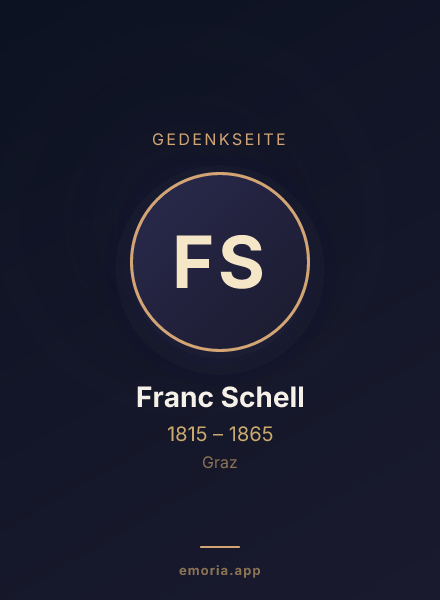 Gedenkportrait von Franc Schell