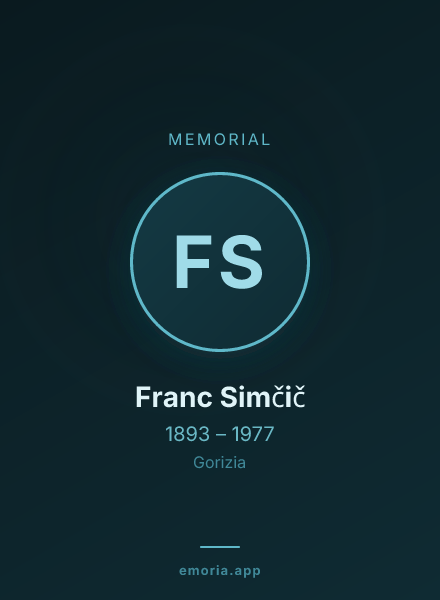 Memorial portrait of Franc Simčič