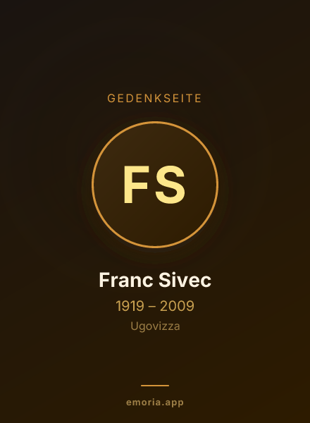 Gedenkportrait von Franc Sivec