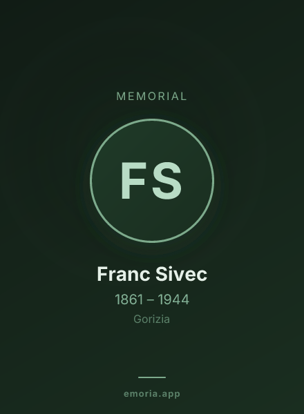 Memorial portrait of Franc Sivec
