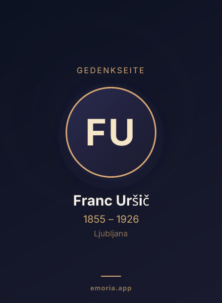 Gedenkportrait von Franc Uršič