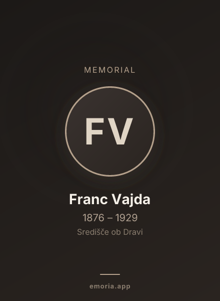 Memorial portrait of Franc Vajda