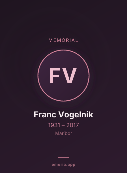 Memorial portrait of Franc Vogelnik
