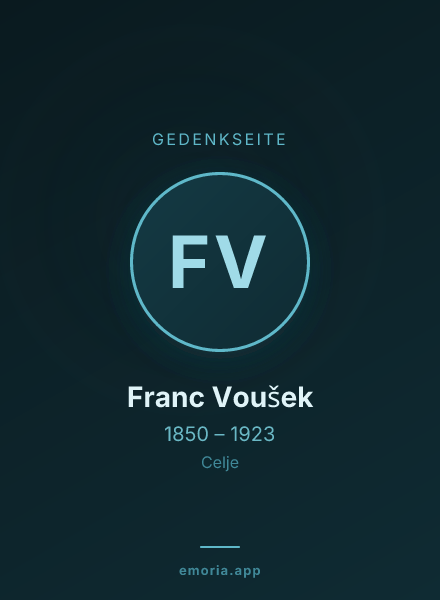 Gedenkportrait von Franc Voušek