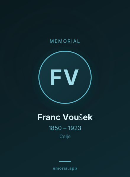 Memorial portrait of Franc Voušek