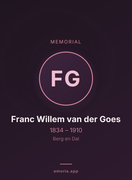 Memorial portrait of Franc Willem van der Goes